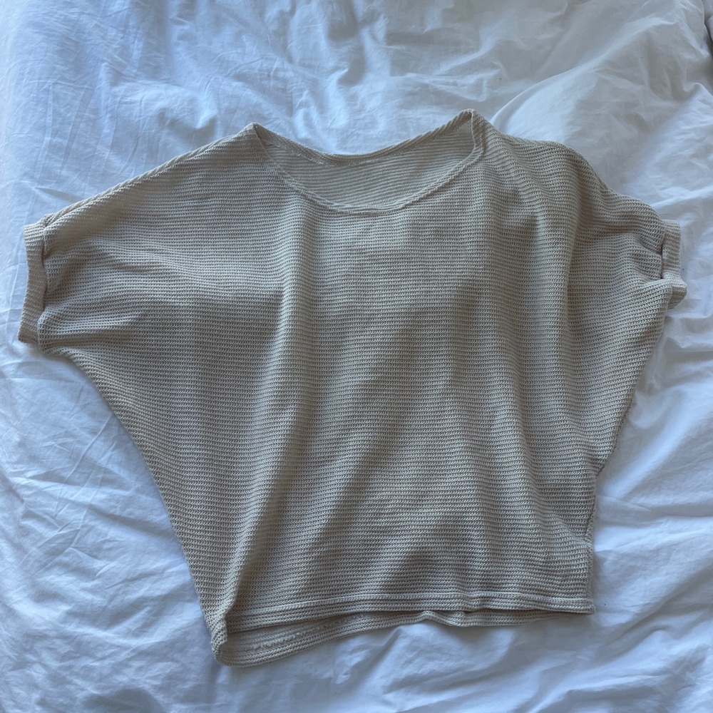 Casual Cream Knit Top